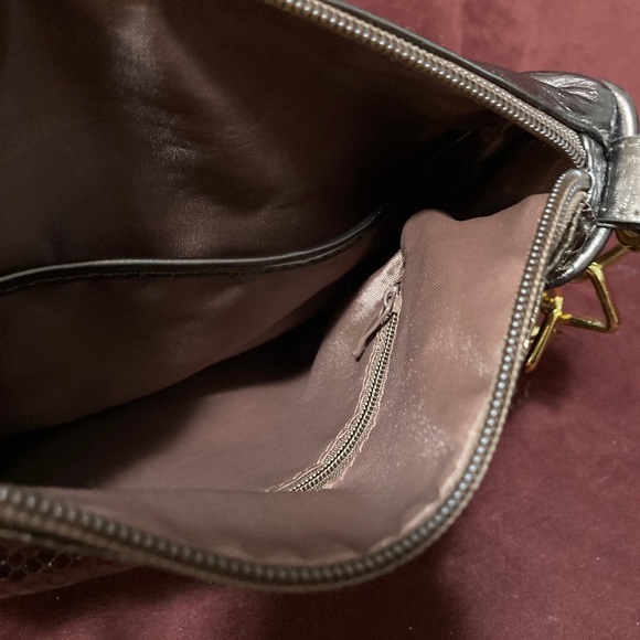 Coogi brown and gold handbag with snakeskin, gold and logo detail. Like new! - Picture 6 of 7